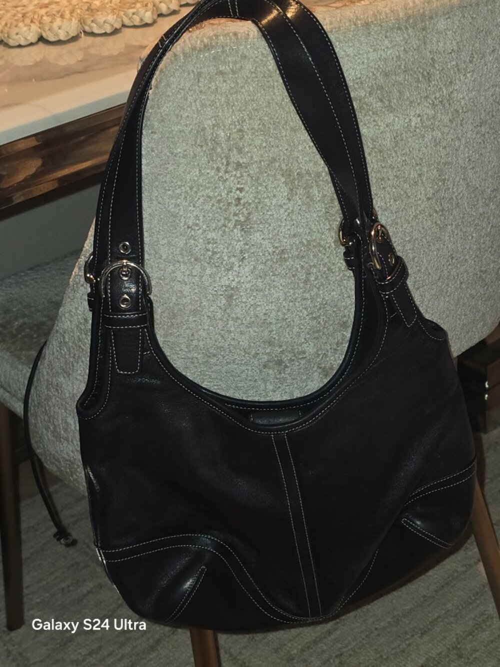 vintage Coach Soho Hobo bag in black leather - Picture 2 of 7